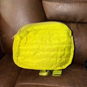 Neon green Quilted Crossbody Pouch